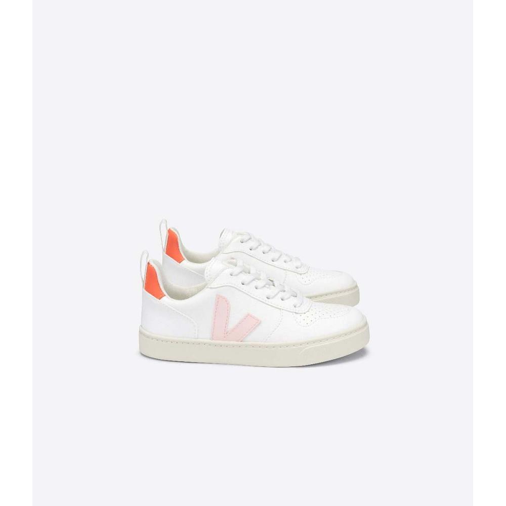 Veja V-10 LACE CWL Joggesko Barn White/Orange | NO 850XYU